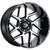 Vision 360 Sliver 20x10 5x5.5" -25mm Black/Machined Wheel Rim 20" Inch 360-20085GBMF-25