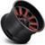 Fuel D621 Hardline 20x10 5x4.5"/5x5" -18mm Black/Red Wheel Rim 20" Inch D62120002647