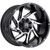 Vision 422 Prowler 20x12 6x5.5" -51mm Black/Machined Wheel Rim 20" Inch 422Z20283GBMF-51