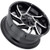 Vision 422 Prowler 20x12 6x5.5" -51mm Black/Machined Wheel Rim 20" Inch 422Z20283GBMF-51