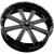 MSA M34 Flash 20x7 4x156 +0mm Black/Milled Wheel Rim 20" Inch M34-020756M