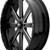 MSA M34 Flash 22x7 4x137 +0mm Black/Milled Wheel Rim 22" Inch M34-022737M