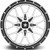 MSA M45 Portal 20x7 4x156 +0mm Black/Machined Wheel Rim 20" Inch M45-020756