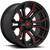 Fuel D712 Rage 20x9 5x5"/5x5.5" +1mm Black/Red Wheel Rim 20" Inch D71220905750