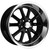 (Set of 4) Staggered-US Mags U121 Rambler 22" 5x5" Gloss Black Wheels Rims U12122907350-U12122117367