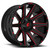 Fuel D643 Contra 20x9 5x4.5"/5x5" +1mm Black/Red Wheel Rim 20" Inch D64320902650