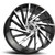Xcess X02 24x9.5 5x115 +15mm Black/Machined Wheel Rim 24" Inch X02451515GBM