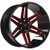 Vision 363 Razor 22x12 5x5.5" -51mm Black/Red Wheel Rim 22" Inch 363-22285GBMR-51
