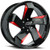 Strada S65 Coltello 22x9 5x4.5" +35mm Black/Red Wheel Rim 22" Inch S65251435GBMLR