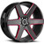 Strada S60 Coda 24x10 6x5.5" +24mm Black/Red Wheel Rim 24" Inch S60463924GBMLR