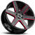 Strada S60 Coda 24x10 6x5.5" +24mm Black/Red Wheel Rim 24" Inch S60463924GBMLR
