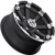 Vision UTV 393 Lockout 15x8 4x136 -10.2mm Black/Machined Wheel Rim 15" Inch 393-158136MBML4