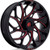 Fuel UTV D779 Runner 24x7 4x156 +13mm Black/Red Wheel Rim 24" Inch D7792470A544