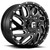 (Set of 6) 20" Inch Fuel D581 Triton Dually 8x210 Black/Milled Wheels Rims D58120829335-6