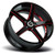 Strada S35 Perfetto 20x8.5 5x4.5" +35mm Black/Red Wheel Rim 20" Inch S35051435GBMLRS