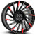 Xcess X02 22x9 5x115 +15mm Black/Red Wheel Rim 22" Inch X02251515GBMRT