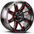 Off-Road Monster M08 20x9 6x135/6x5.5" +0mm Black/Red Wheel Rim 20" Inch M08060702GBMLR