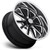 (Set of 4) Staggered-US Mags U117 Rambler 18" 5x4.75" Black/Milled Wheels Rims U11718806145-U11718956152