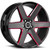 Strada S60 Coda 22x9.5 5x120 +25mm Black/Red Wheel Rim 22" Inch S60252025GBMLR