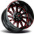 Off-Road Monster M17 20x10 8x6.5" -19mm Black/Red Wheel Rim 20" Inch M170865N19GBMLR