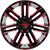 Moto Metal MO978 Razor 20x10 5x5" -24mm Black/Red Wheel Rim 20" Inch MO97821050524NRC
