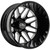 (Set of 6) 22" Inch Cali Off-Road Invader Dually 8x6.5" Black/Milled Wheels Rims 9115D-22881BM-L-6