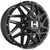 (Set of 6) 20" Inch Hostile H401 Sprocket Dually 8x200 Satin Black Wheels Rims H401-20828200BB-6