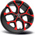 Xcess X05 24x9 5x4.5" +35mm Black/Red Wheel Rim 24" Inch X0549051435GBMLR