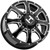Hostile H403 Kodiak Dually Front 22x8.25 8x6.5" Black/Milled Wheel Rim 22" Inch H403-22828165+123B