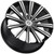 Borghini B18 18x7.5 5x108/5x4.5" +38mm Black/Machined Wheel Rim 18" Inch BW18-8754BM