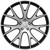 Eclipse Replicas 218 Hellcat 24x10 5x5.5 +30mm Black/Machined Wheel Rim 24 Inch REP218-24170BM