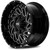 HardRock H710 Attack 20x10 5x5"/5x5.5" -19mm Black/Milled Wheel Rim 20" Inch H710-201052119GBM