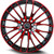 Drag Concepts R37 17x7.5 5x100/5x4.5" +38mm Black/Red Wheel Rim 17" Inch DC371770010-38GBRF