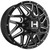 Set of 6-20" Inch Hostile H401 Sprocket Dually 8x6.5" Black/Milled Wheels Rims H401-20828165BH410-6