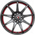 Spec-1 SP-67 17x7 5x100/5x4.5" +42mm Black/Red Wheel Rim 17" Inch SP-671772342GBRL