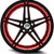 Pinnacle P206 Savage 18x8 5x4.5" +35mm Black/Red Wheel Rim 18" Inch P2061885545-35GBIR