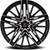 Defy D04 20x8.5 5x120 +32mm Black/Machined Wheel Rim 20" Inch D04285547+32GBM