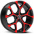 Xcess X05 22x9 5x115 +15mm Black/Red Wheel Rim 22" Inch X0529051515GBMLR