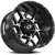 Vision 360 Sliver 24x12 8x170 -51mm Black/Machined Wheel Rim 24" Inch 360-24270GBMF-51