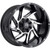 Vision 422 Prowler 20x9 8x6.5" +12mm Black/Machined Wheel Rim 20" Inch 422-2981GBMF12