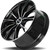 DRW D23 18x8 5x100/5x4.5" +38mm Black/Machined Wheel Rim 18" Inch D23-188010H3873BMF