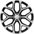 Replica 348 Snowflake 20x9 6x5.5" +24mm Black/Machined Wheel Rim 20" Inch REP348-2985BM-201