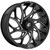 (Set of 4) Staggered-Fuel UTV D741 Runner 15" 4x156 Black/Milled Wheels Rims D7411570A543-D7411500A555