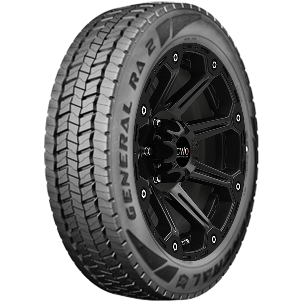 225/70R19.5 General RA 2 128/126N Load Range G Black Wall Tire 05126710000