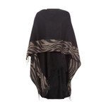 Ladies cashmere cape with patterned lining