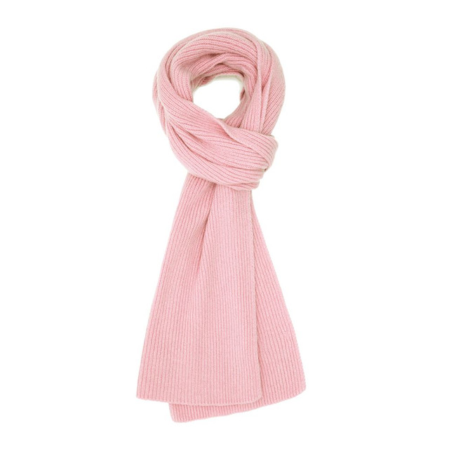 Cashmere Ribbed  Scarf, Pink