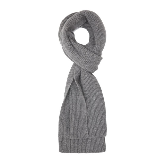 Cashmere Ribbed  Scarf, Flannel