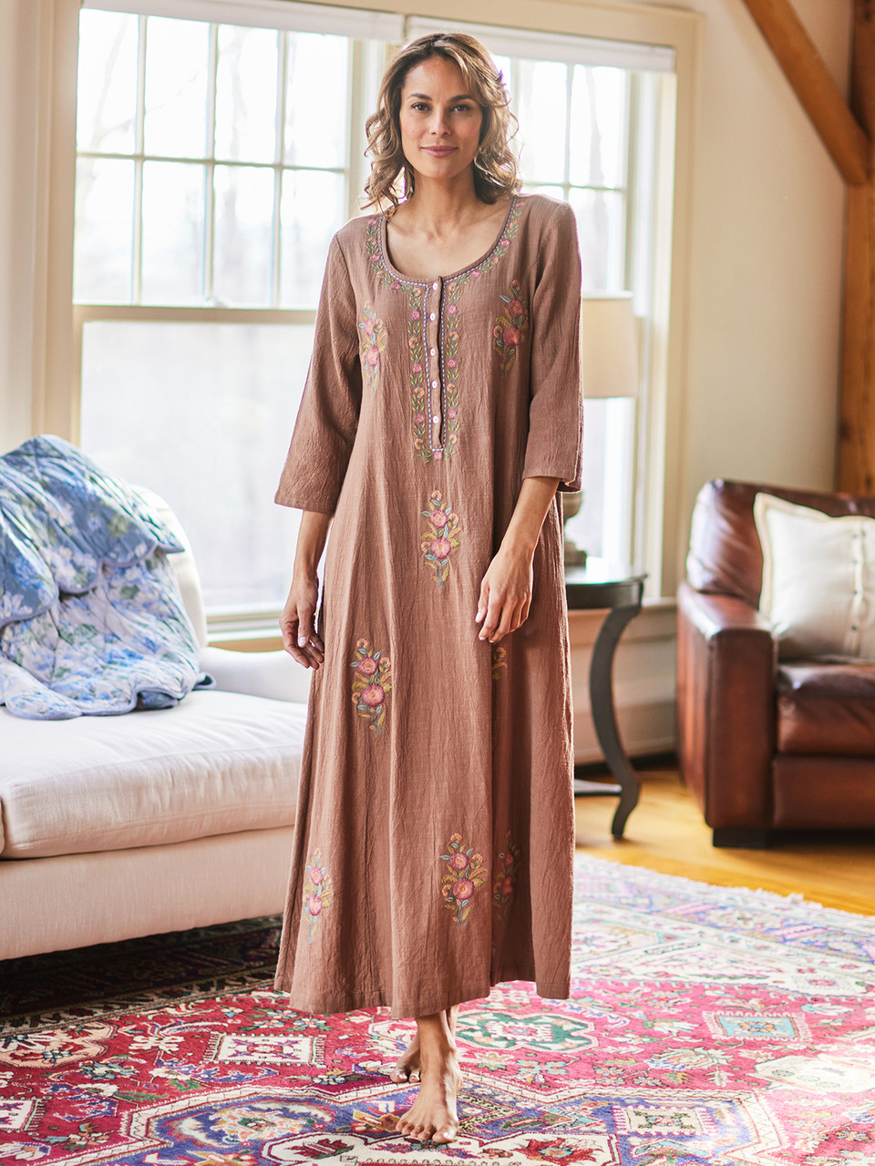 Kerala Caftan - Brown | Shop Beautiful Designs by April Cornell
