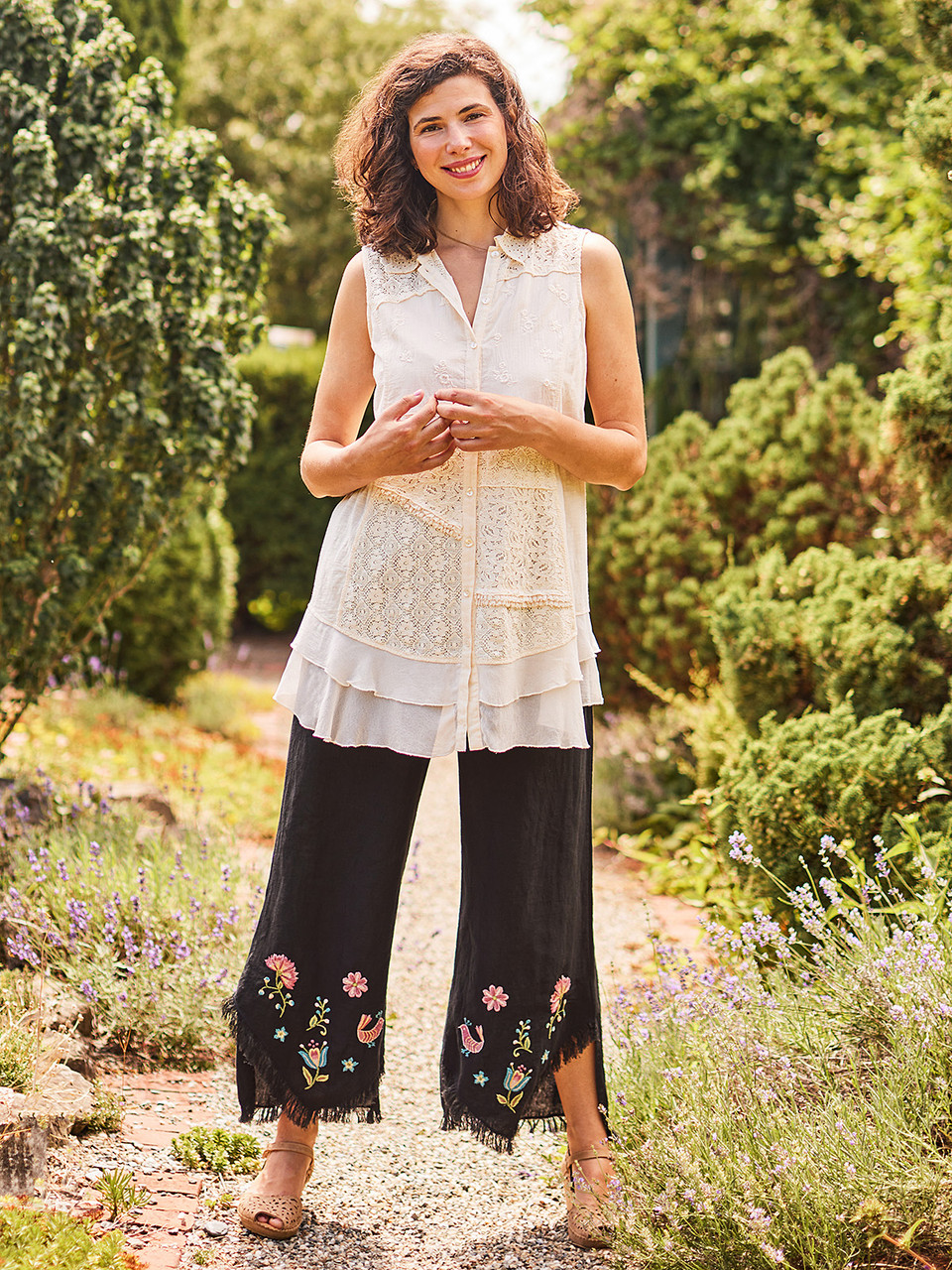 Nantucket Linen Pant - Black | Shop Beautiful Designs by April