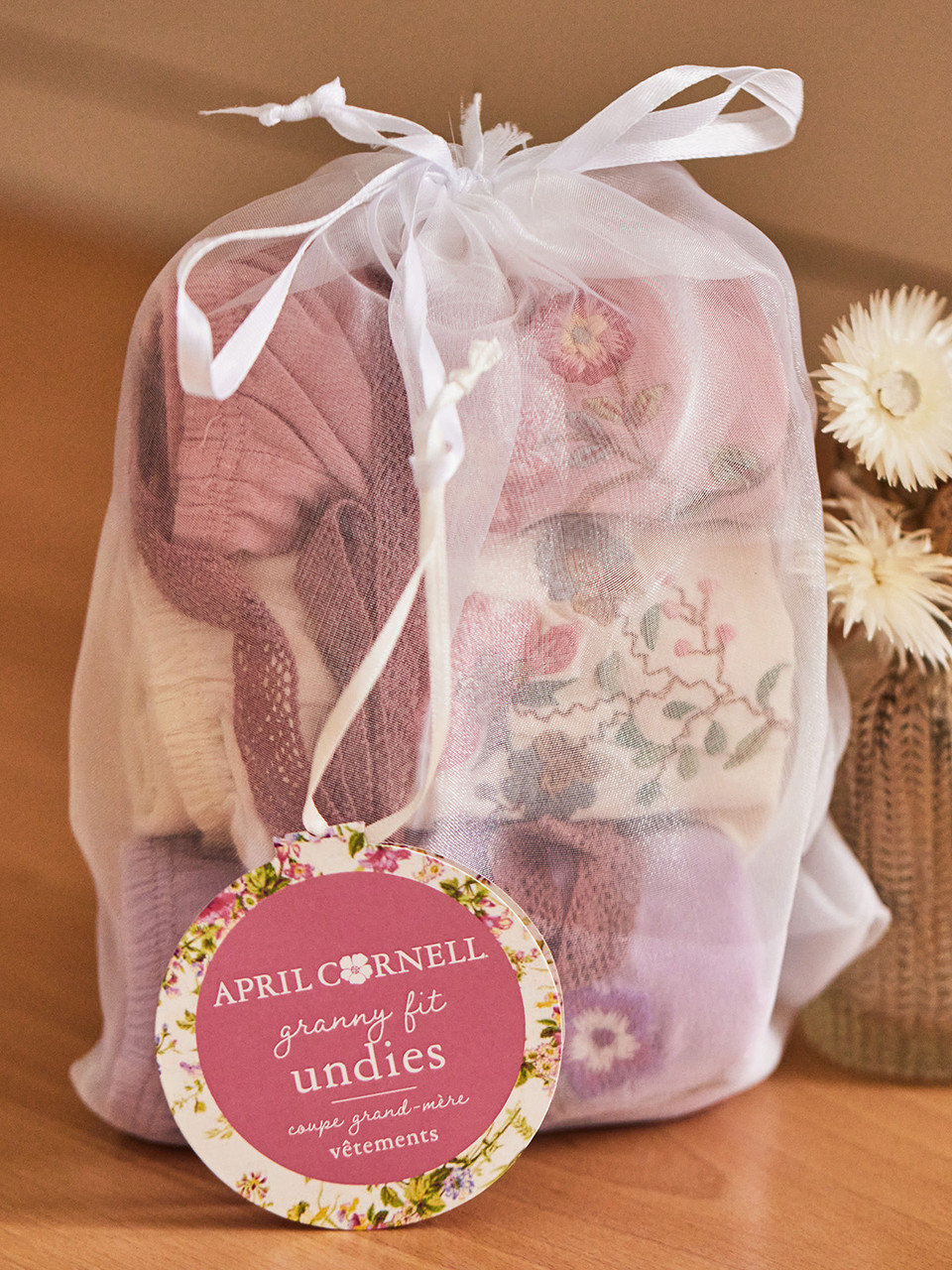 Tapestry Solid Undies Set of 3 - Granny Fit - Lavender Ecru